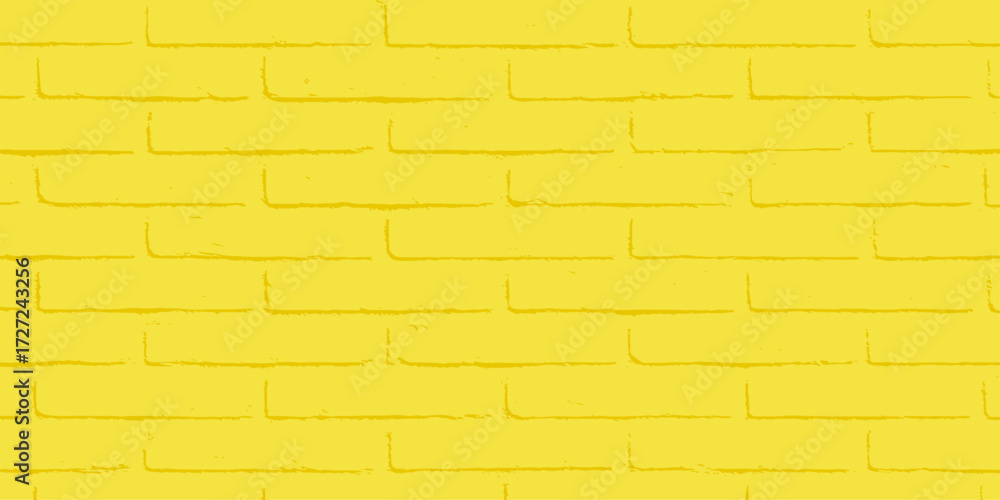 Obraz premium A solid yellow and white brick wall provides a striking texture and pattern for architecture backgrounds. brick wall texture. white brick wall background in rural room. tile, cement, bricks, brickwork