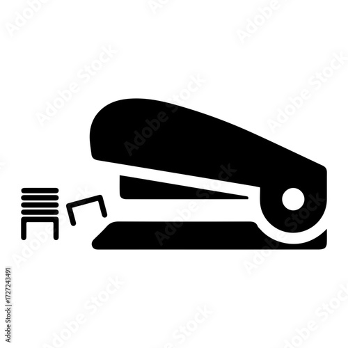 Stapler and staples icon