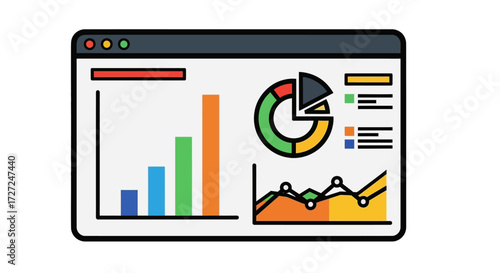 Data Visualization Illustration Charts, Graphs, and Diagrams for Business and Analytics