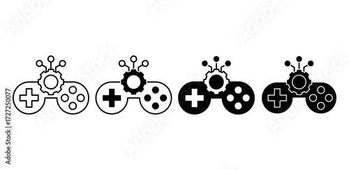 Foto AI in gaming vector icon