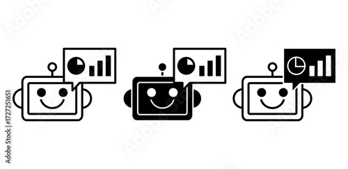 AI prediction vector icon. Represents forecasting, trend analysis, and data-driven insights powered by AI.