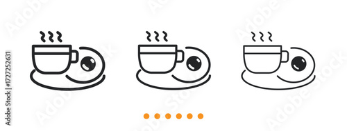 Breakfast icon. Thin line icon vector