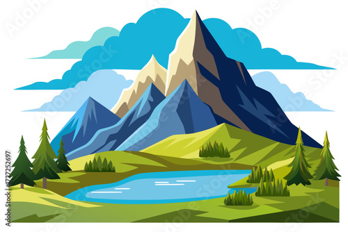landscape with mountains