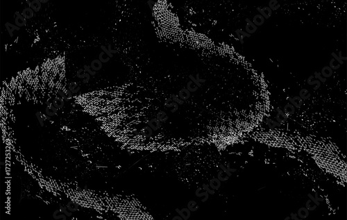 A striking abstract digital background featuring a deep black base with flowing white patterns, creating a futuristic and modern sense of motion. Perfect for creative projects, minimalist design.