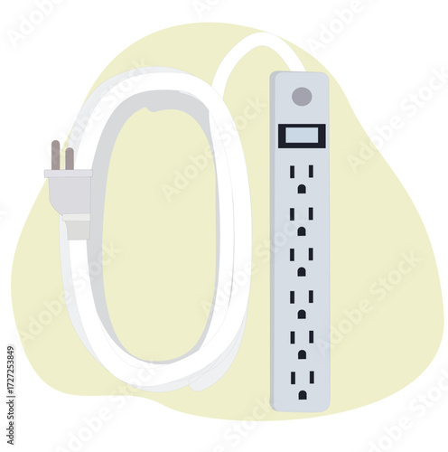  Socket and electrical plugs placed in an electrical