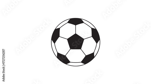 Dynamic black and white soccer ball illustration perfect for sports branding, team logos, or energetic event promotion, capturing the spirit of competition and athletic excellence, get yours now