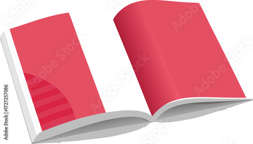Open magazine mockup double page spread vector eps scalable design element