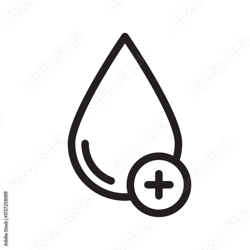 Editable Blood Donation Line Icon