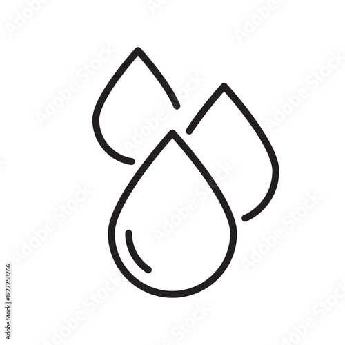 Editable Blood Drops Line Icon