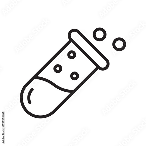 Editable Test Tube Line Icon