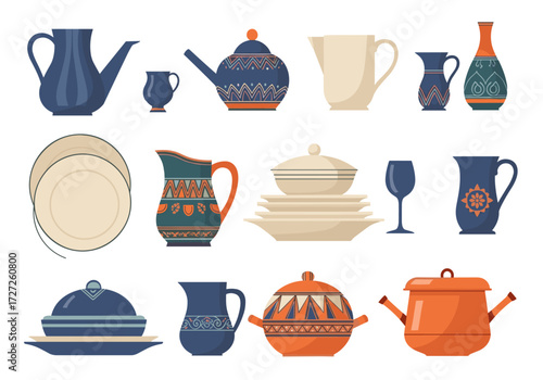 Collection of Ceramic Pottery and Glassware Items.