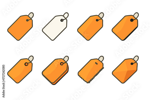Commerce silhouette icon set. featuring price tag, discount, sale, offer, label, shop, and retail symbols