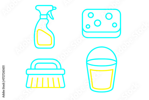 Cleaning supplies for effective home maintenance and hygiene routine