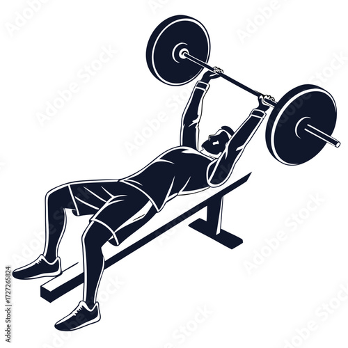 3d man exercising with dumbbells