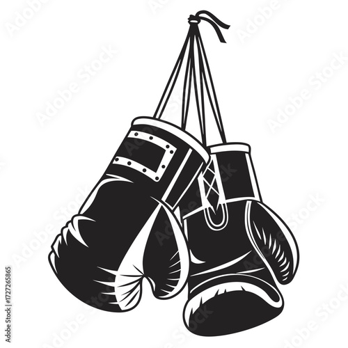 hand drawn vector illustration of an old boxing glove