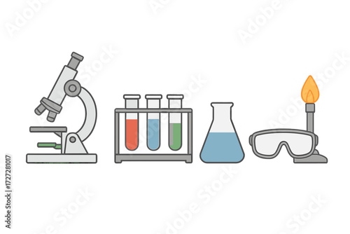 Science equipment used in a laboratory for experiments and research activities