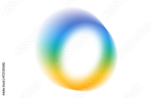 Circular Gradient Neon Ring PNG
