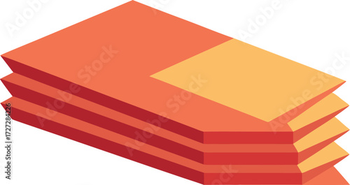 Side perspective stack of visiting cards mockup vector illustration for professional branding