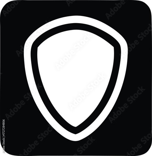 Modern abstract shield icon symbol representing security protection safety and assurance a simple yet powerful graphic design element