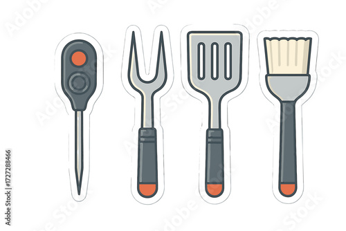 Gardening tools displayed on a white background, ready for outdoor planting and maintenance activities