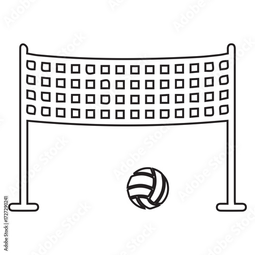 Volleyball Net and Ball