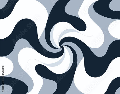 Abstract Swirling Patterns in Monochrome Shades
