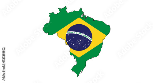 brazil flag map