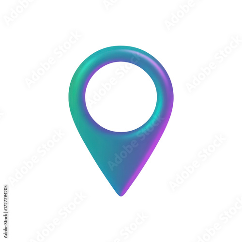 Free Download Abstract 3d location pin icon isolated on transparent background - GFXLoad