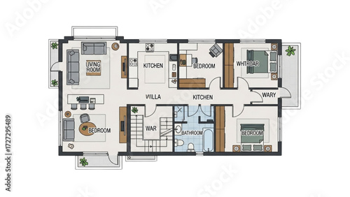 AutoCAD House Plan Vector Illustration – New Home Floor Plans for Interior and Exterior Construction AI EPS PNG JPEG
