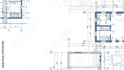 AutoCAD House Plan Vector Illustration – New Home Floor Plans for Interior and Exterior Construction AI EPS PNG JPEG
