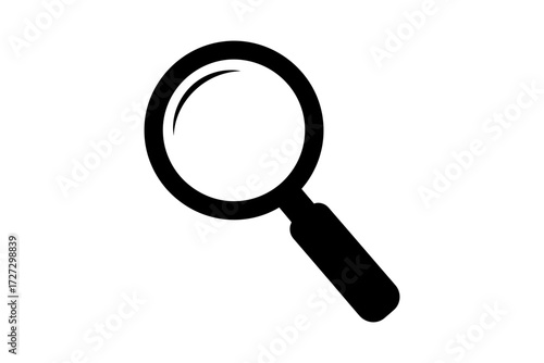 Magnifying glass icon, a symbol of search, exploration, and investigation tool
