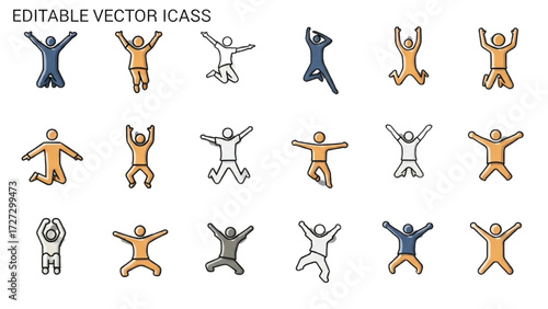 Top View Vector Icons – Silhouettes of Men Executives Standing and Sitting AI EPS PNG JPEG
