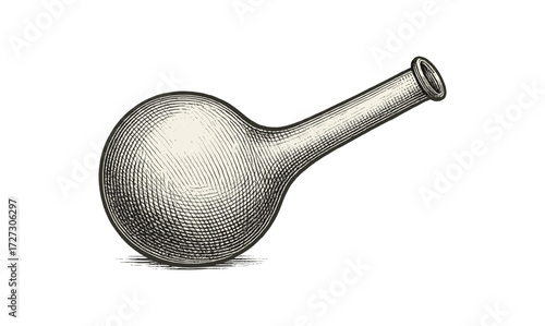 Vintage alchemy flask illustration for science and magic concepts