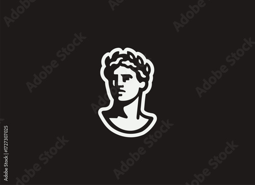 Apollo Logo and Illustration, Greek God Logo Design, Minimal Apollo Vector, Ancient Greek Mythology Logo, Sun God Illustration, Music and Prophecy Logo, Elegant Mythological Branding, Modern Apollo Mi