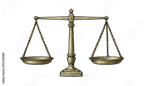 Vintage measuring scale illustration for retro design and decor