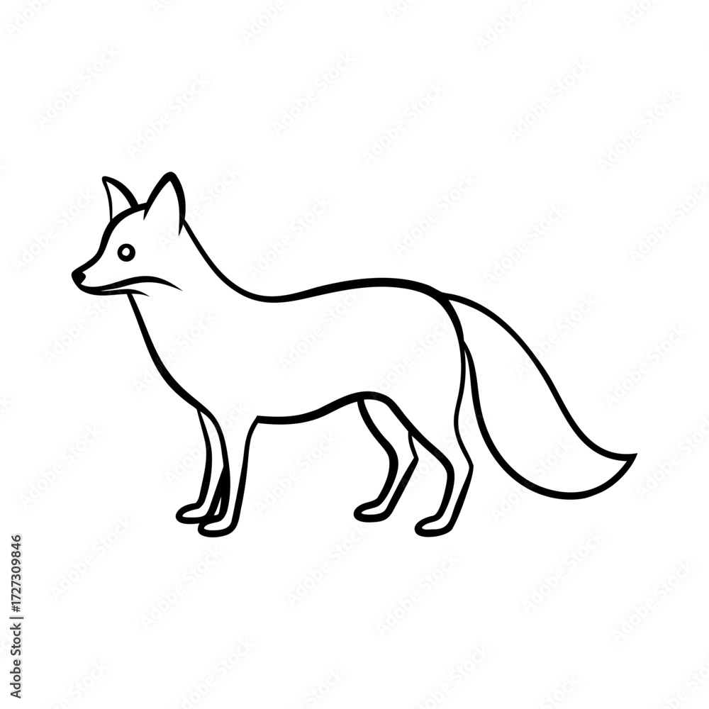 Fototapeta premium Adorable fox illustration vector scalable for wildlife designs and graphics Vector