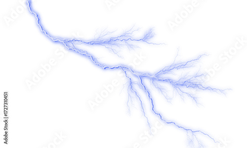 Abstract Blue Fractal Branching Pattern on Black Background