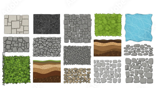 CAD Vector Pattern Textures Set – Scalable Surface Symbols for Landscape Architecture AI EPS PNG JPEG
