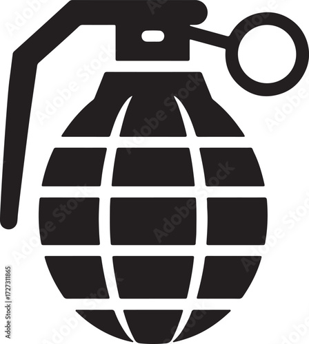 black grenade icon clip art preview