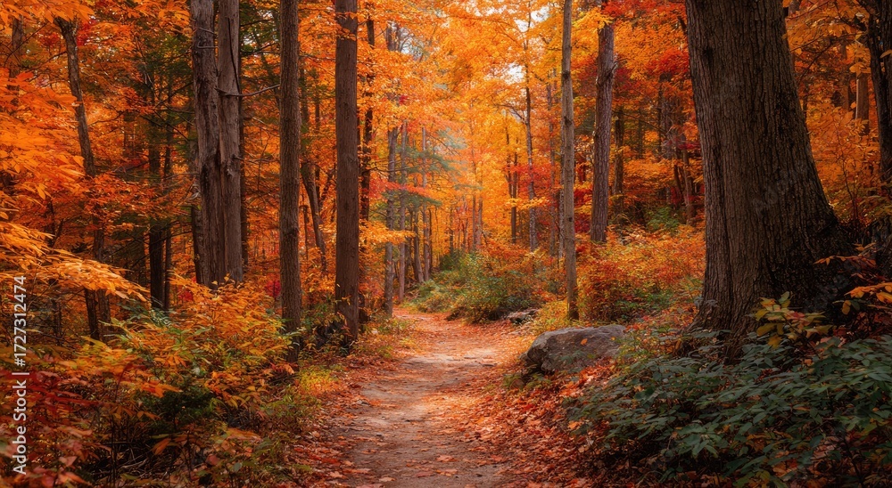 Fototapeta premium Autumnal forest path