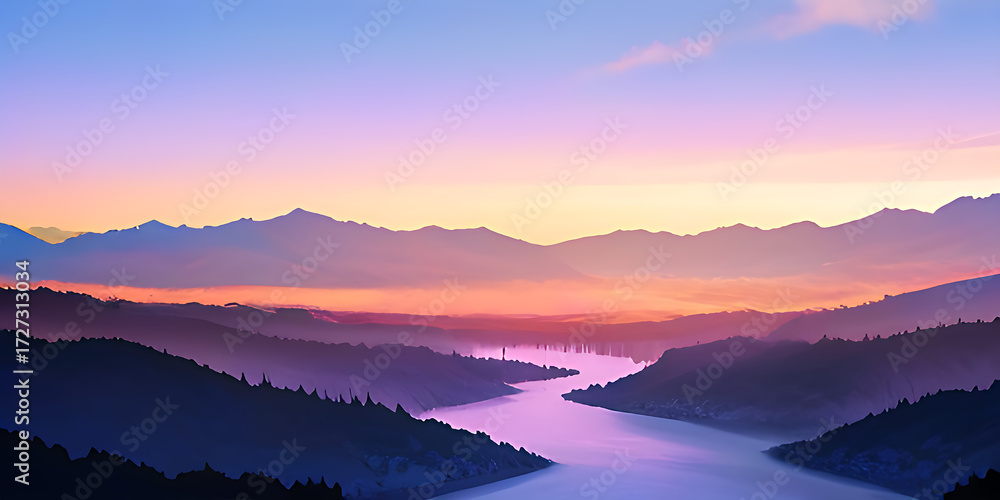 Fototapeta premium Scenic Nature and Fantasy Mountains