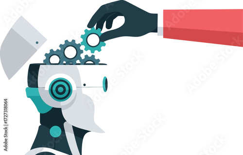 Damtru handheld drum tibetan music instrument silhouette isolated vector