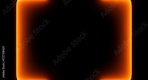 Obraz na płótnie Stunning vibrant orange frame around dark background for modern design projects