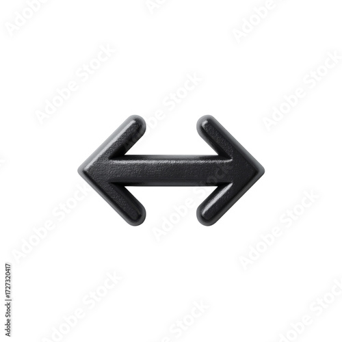 Black Arrow Symbol Representing Directional Movement and Choice in Modern Design Themes and Concepts