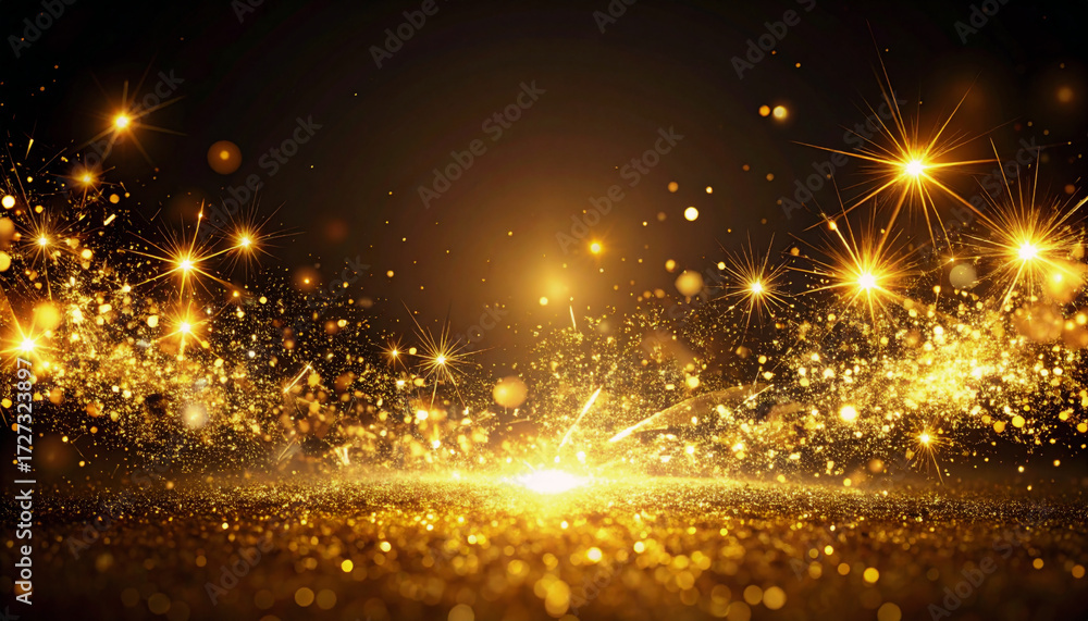 Naklejka premium 金粉が舞うシンプル空間