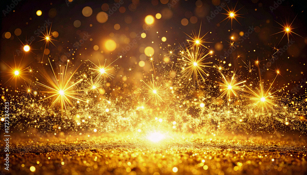 Naklejka premium 金粉が舞うシンプル空間