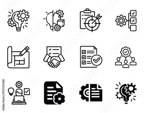 Clean and versatile vector icon pack, perfect for UI, web, and app design projects — fully scalable and ready for creative use