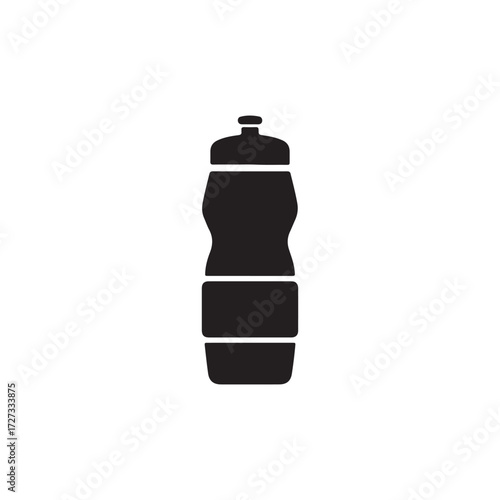  Sport water botlle icon vector design black