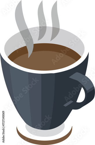 Vector Icon of a Hot Coffee Cupk