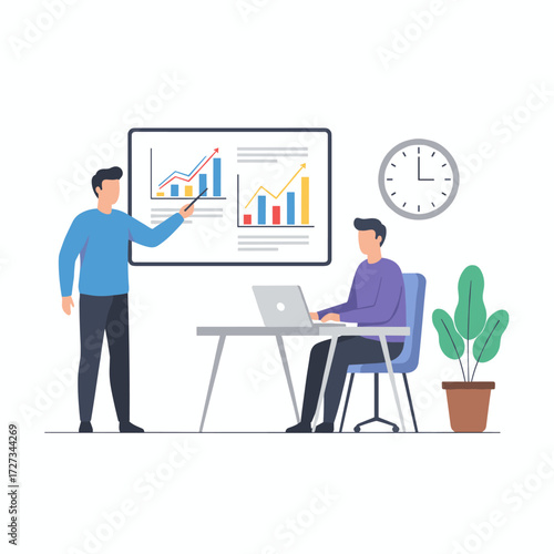 Training manager designing training programs for the team